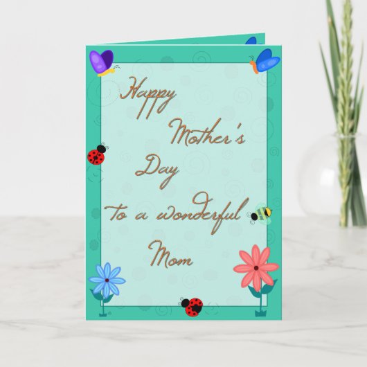 春が来た！母の日 カード (正面)