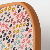 春が来た！赤面ピンクモノグラム名前の追加 ピックルボールラケット (左詳細)