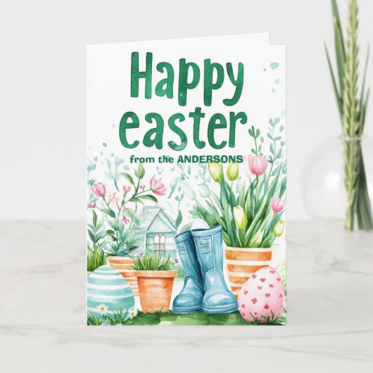 春が来ています イースターおめでとう シーズンカード (正面)