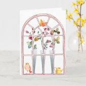 春が発生 カード (黄色い花)