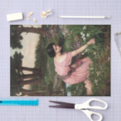 春が花の1つの緑のラップを広げる – 1910 薄葉紙 (クラフト)