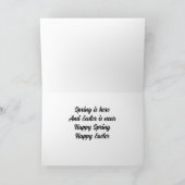 春が近づいており/イースターも近づいてます カード (内部)