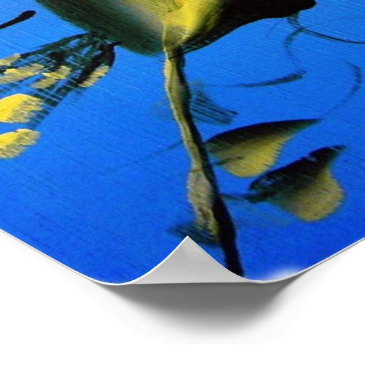 春が青く咲く ポスター (角)