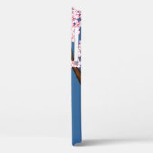 春こけし人形 – かわいい日本の芸者オンブルー Case-Mate iPhoneケース (裏面 / 左)