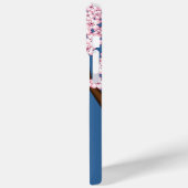 春こけし人形 – かわいい日本の芸者オンブルー Case-Mate iPhoneケース (裏面 / 左)