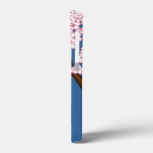 春こけし人形 – かわいい日本の芸者オンブルー Case-Mate iPhoneケース (裏面 / 左)