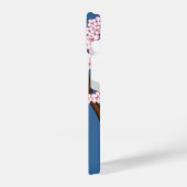 春こけし人形 – かわいい日本の芸者オンブルー iPhoneケース (左側面)