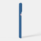 春こけし人形 – かわいい日本の芸者オンブルー iPhone 15ケース (右側面)