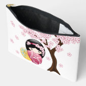 春こけし人形 – かわいい日本の芸者ガール アクセサリーポーチ (見開き)