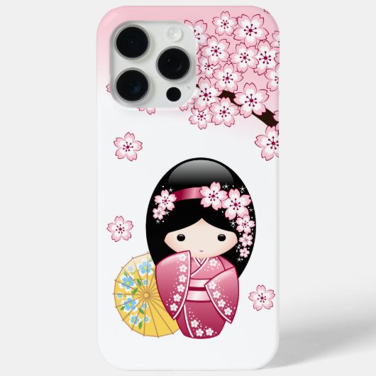 春こけし人形 – かわいい日本の芸者ガール Case-Mate iPhoneケース (裏面)