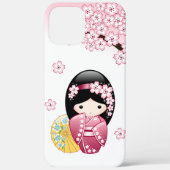 春こけし人形 – かわいい日本の芸者ガール Case-Mate iPhoneケース (裏面)