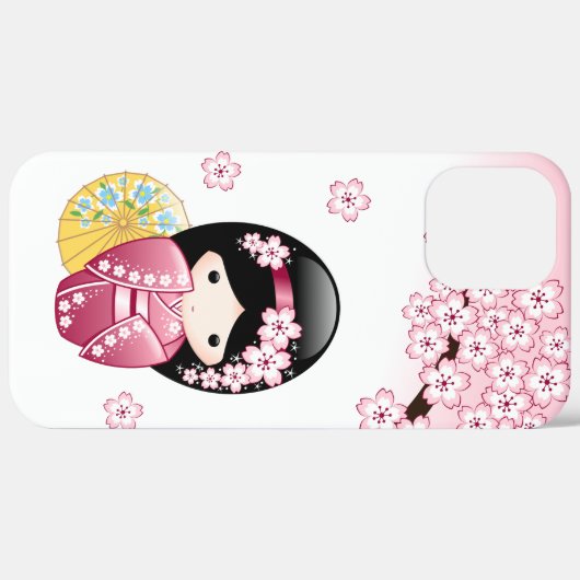春こけし人形 – かわいい日本の芸者ガール Case-Mate iPhoneケース (裏面 / 右)