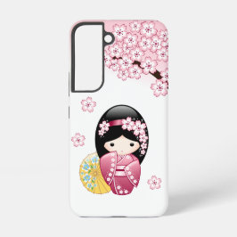 春こけし人形 – かわいい日本の芸者 SAMSUNG GALAXY S22ケース