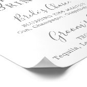 春さくらんぼの花咲の署名ドリンクサイン ポスター (角)