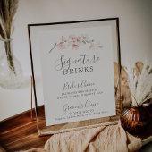 春さくらんぼの花咲の署名ドリンクサイン ポスター