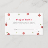 春さくらんぼスイートオムツラッフルベビーシャワー エンクロージャーカード (正面)