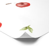 春さくらんぼスイートベビーシャワーウェルカムサイン ポスター (角)