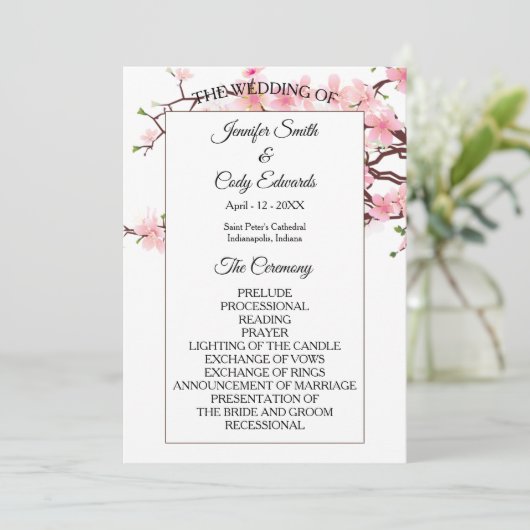 春さくらんぼフラムス結婚式 プログラム (スタンド正面)