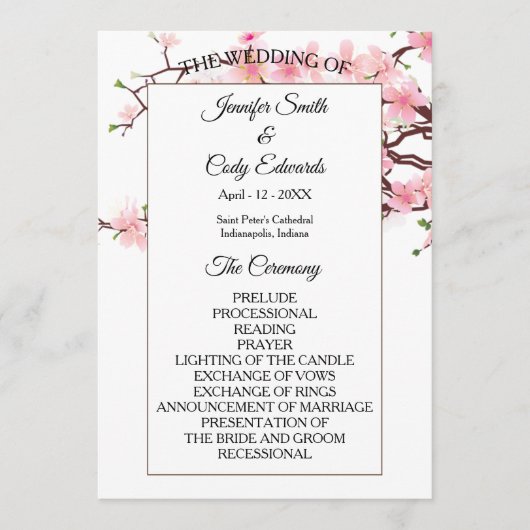 春さくらんぼフラムス結婚式 プログラム