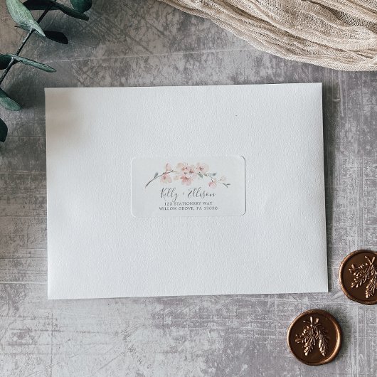 春さくらんぼブロッサムウェディングRSVP住所 シール