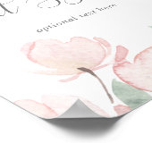 春さくらんぼブロッサムカスタム文字標識 ポスター (角)