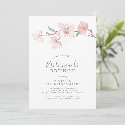 春さくらんぼブロッサムブリデスメイドブランチ 招待状 (スタンド正面)