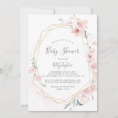 春さくらんぼブロッサムベビーシャワー 招待状 (正面)