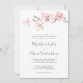 春さくらんぼブロッサム伝統的結婚ズ 招待状 (正面)