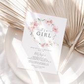 春さくらんぼブロッサム女の子ベビーシャワー 招待状