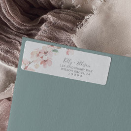 春さくらんぼブロッサム差出人住所ラベル ラベル