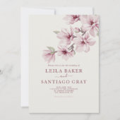 春さくらんぼブロッサム結婚ザ・オブ・招待状 (正面)