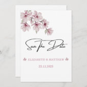 春さくらんぼブロッサム結婚ザ・オブ・招待状 招待状 (正面/裏面)