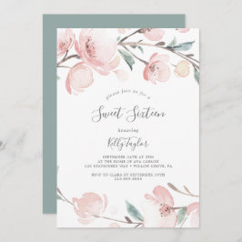 春さくらんぼブロッサムSweet sixteen誕生日 招待状