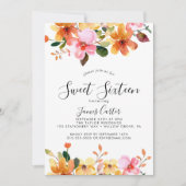 春さくらんぼブロッサムSweet sixteen誕生日 招待状 (正面)