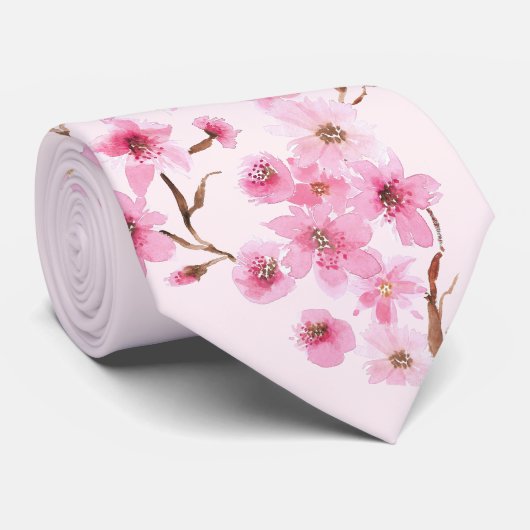 春さくらんぼ花エレガントなウェディングネックタイ ネクタイ (ロール)