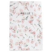 春さくらんぼ花模様 ミディアムペーパーバッグ (正面)