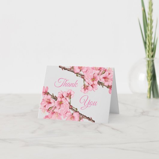 春さくらんぼ花 サンキューカード (正面)