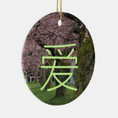 春さくらんぼ開花木ラブオーナメント セラミックオーナメント (右)