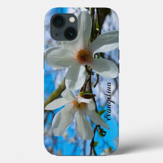 春すごいマグノリアブロッサム名前をカスタムする Case-Mate iPhoneケース (裏面)