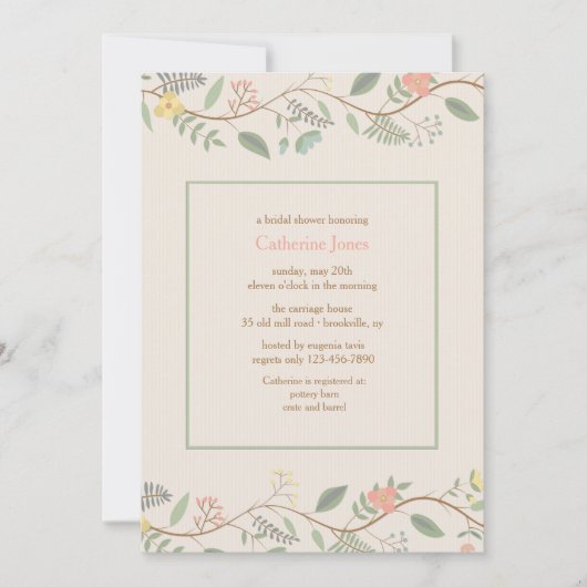 春つる植物招待状 招待状 (正面)