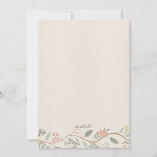 春つる植物招待状 招待状 (裏面)