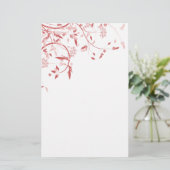 春つる植物&バード&ホワイト固定式 便箋 (スタンド正面)