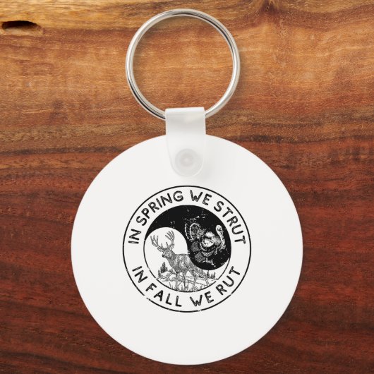 春では、我々は秋で我々は季節を切り抜ける キーホルダー (正面)