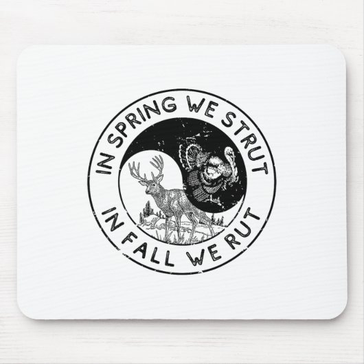 春では、我々は秋で我々は季節を切り抜ける マウスパッド (正面)