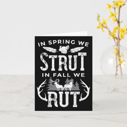 春で我々は秋でトルコと鹿をラット カード (黄色い花)