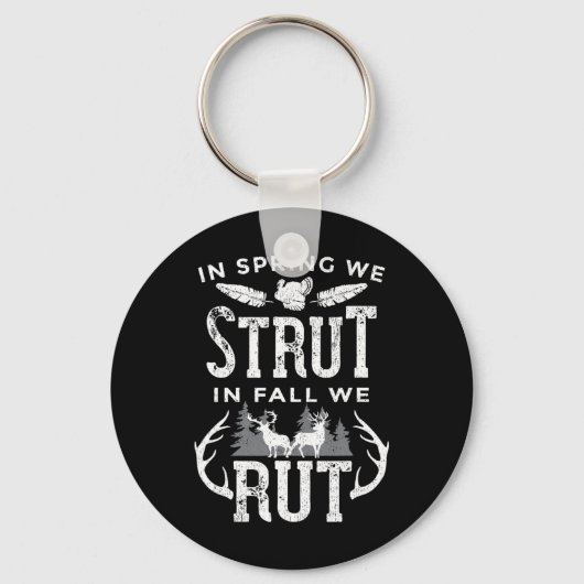 春で我々は秋でトルコと鹿をラット キーホルダー (正面)