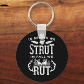 春で我々は秋でトルコと鹿をラット キーホルダー (正面)