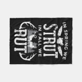 春で我々は秋でトルコと鹿をラット フリースブランケット (正面(横))