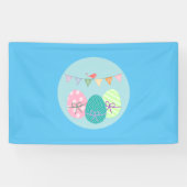 春とイースターカラフル卵 横断幕 (横)