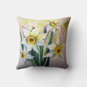 春とイースターデコールのためのダフォジル クッション (裏面)